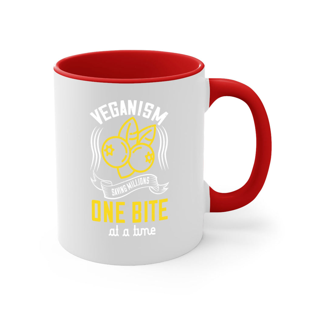 veganism saving millions one bite at a time 13#- vegan-Mug / Coffee Cup