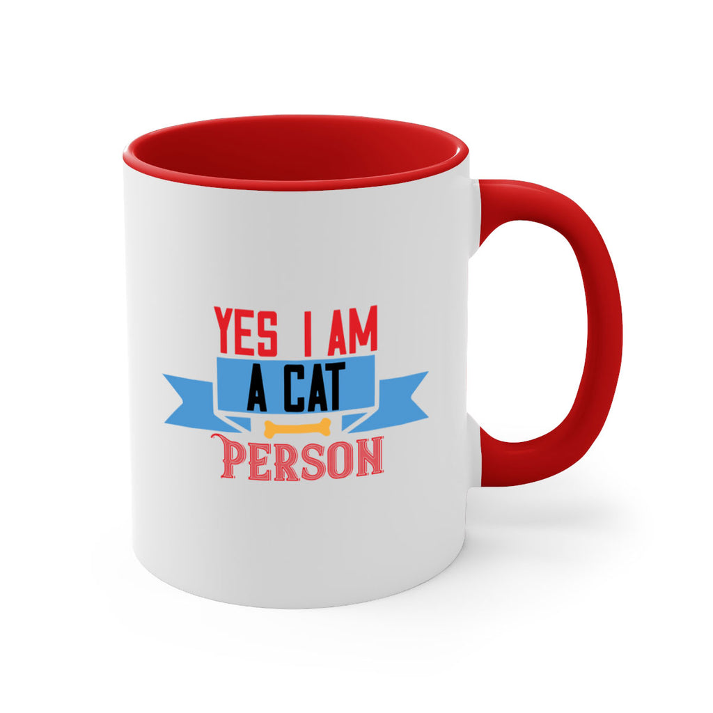 yes i am acat person Style 123#- cat-Mug / Coffee Cup