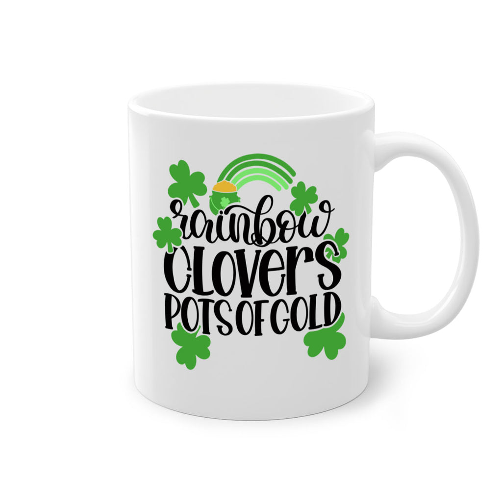 Rainbow Clovers Pots Of Gold Style 35#- St Patricks Day-Mug / Coffee Cup