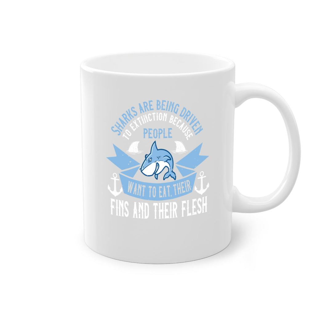 Sharks are being driven to extinction because people want to eat their Style 40#- Shark-Fish-Mug / Coffee Cup