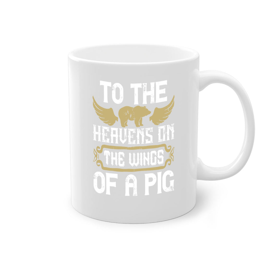 To the heavens on the wings of a pig Style 14#- pig-Mug / Coffee Cup