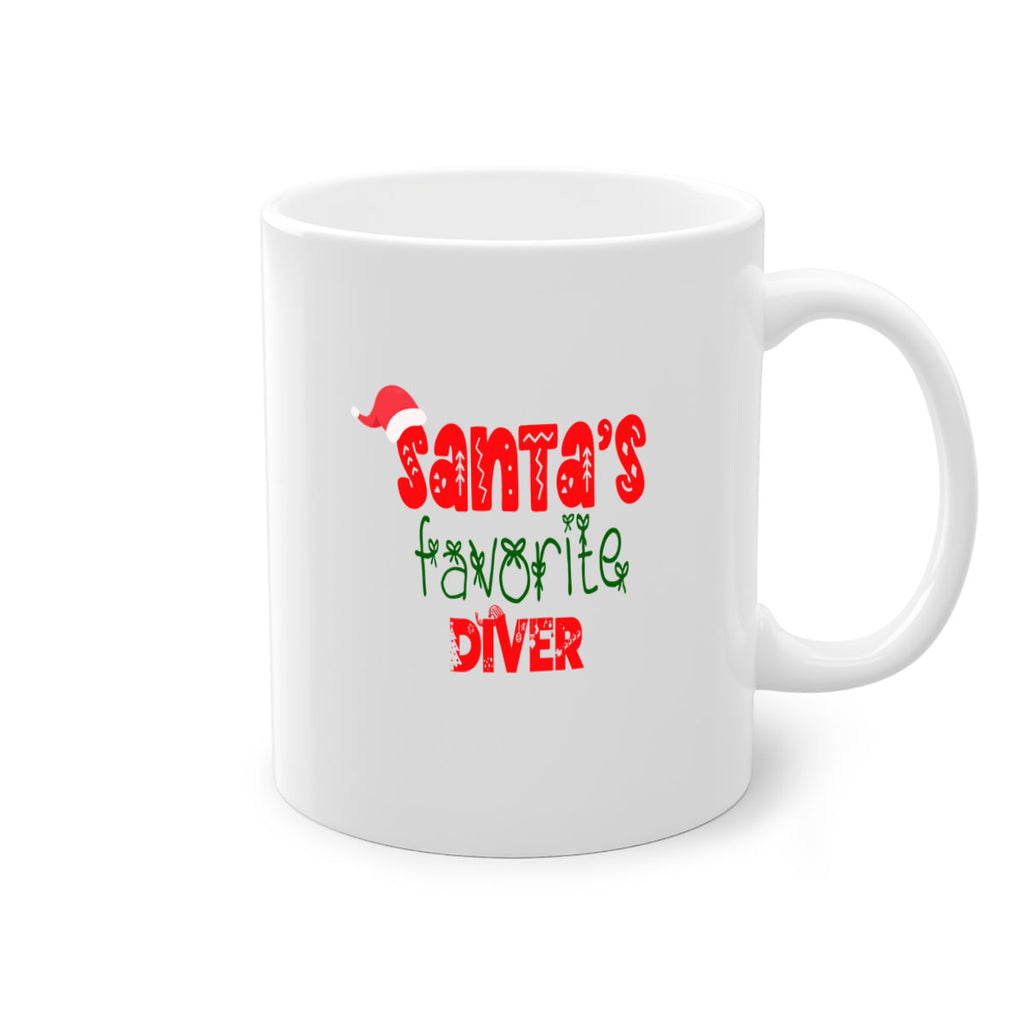 santas favorite diver style 785#- christmas-Mug / Coffee Cup