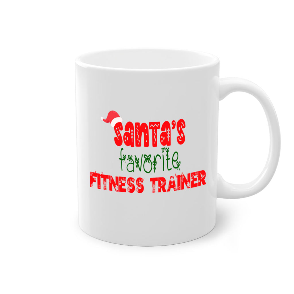 santas favorite fitness trainer style 827#- christmas-Mug / Coffee Cup