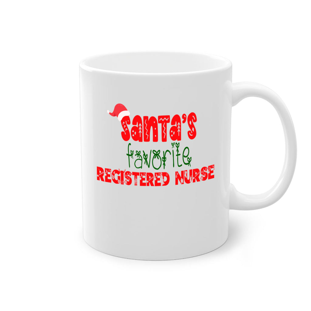 santas favorite registered nurse style 1061#- christmas-Mug / Coffee Cup