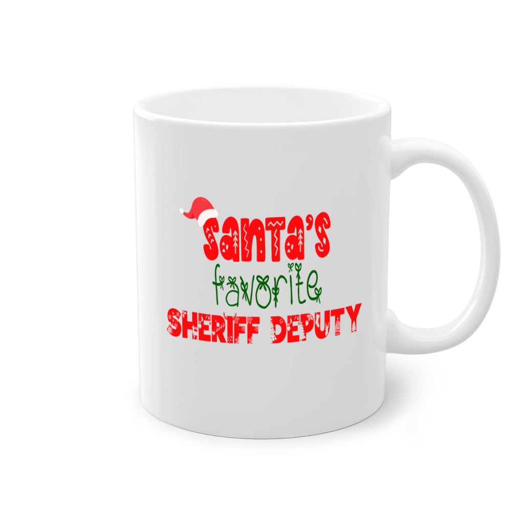 santas favorite sheriff deputy style 1077#- christmas-Mug / Coffee Cup