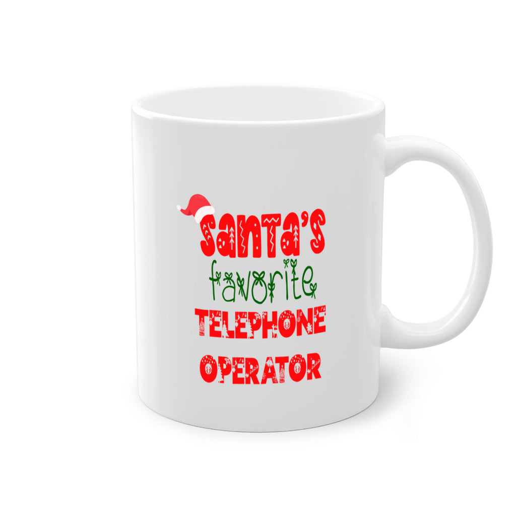 santas favorite telephone operator style 1120#- christmas-Mug / Coffee Cup
