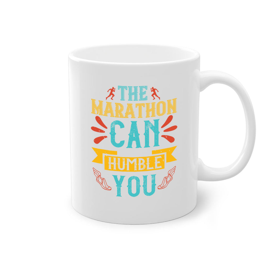 the marathon can humble you 14#- running-Mug / Coffee Cup