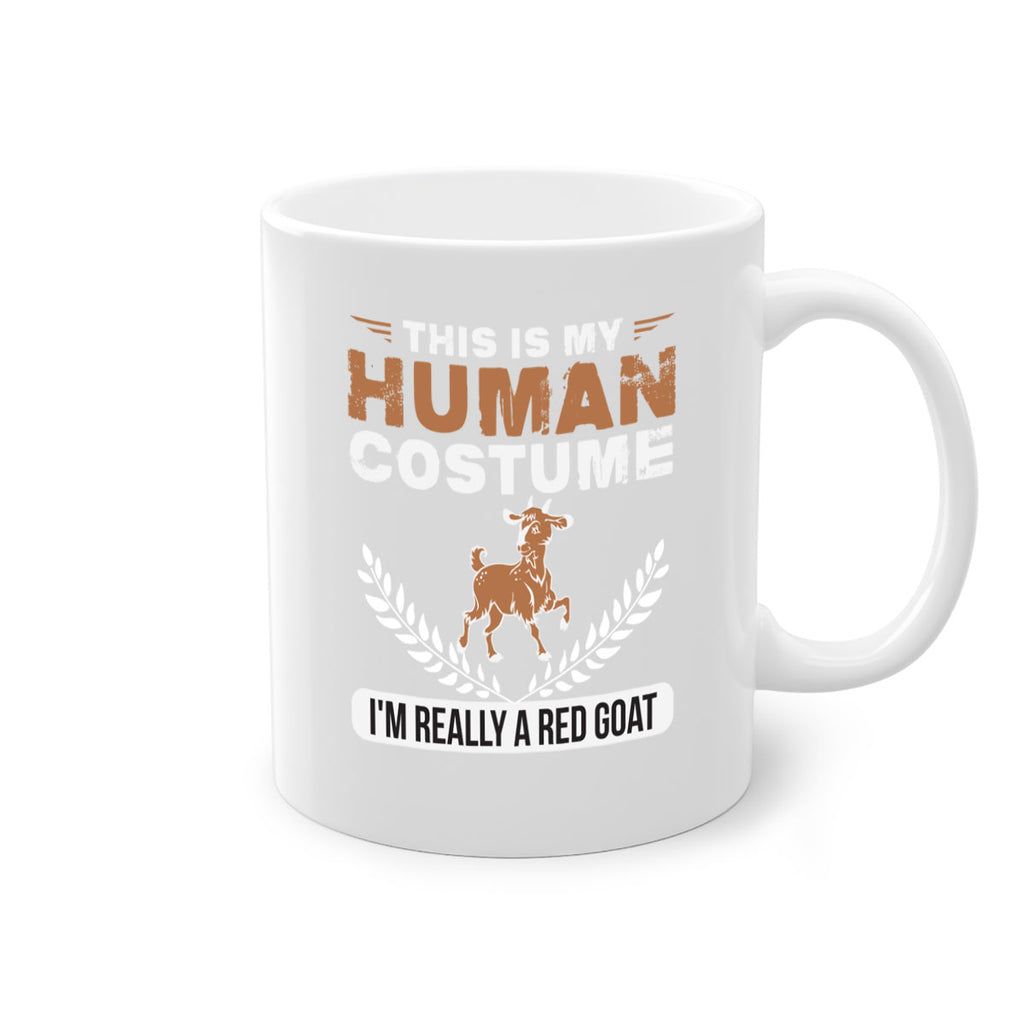 this is my human costume im really a red goat Style 1#- goat-Mug / Coffee Cup