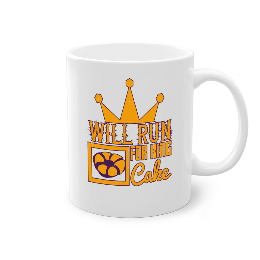 will run for king cake 28#- mardi gras-Mug / Coffee Cup