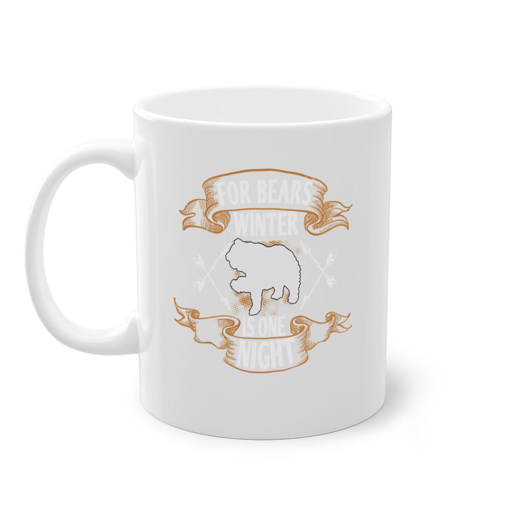 For bears, winter is one night 53#- bear-Mug / Coffee Cup