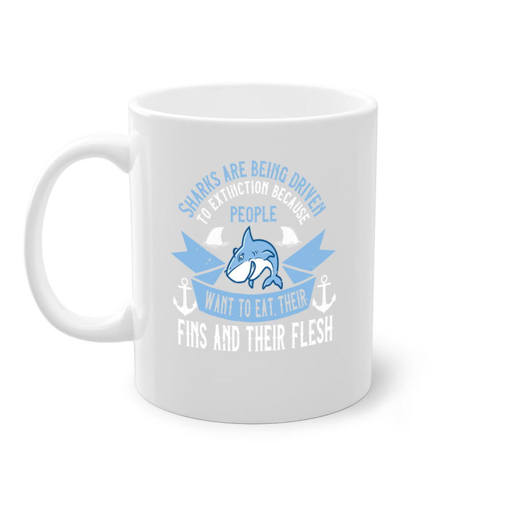 Sharks are being driven to extinction because people want to eat their Style 40#- Shark-Fish-Mug / Coffee Cup