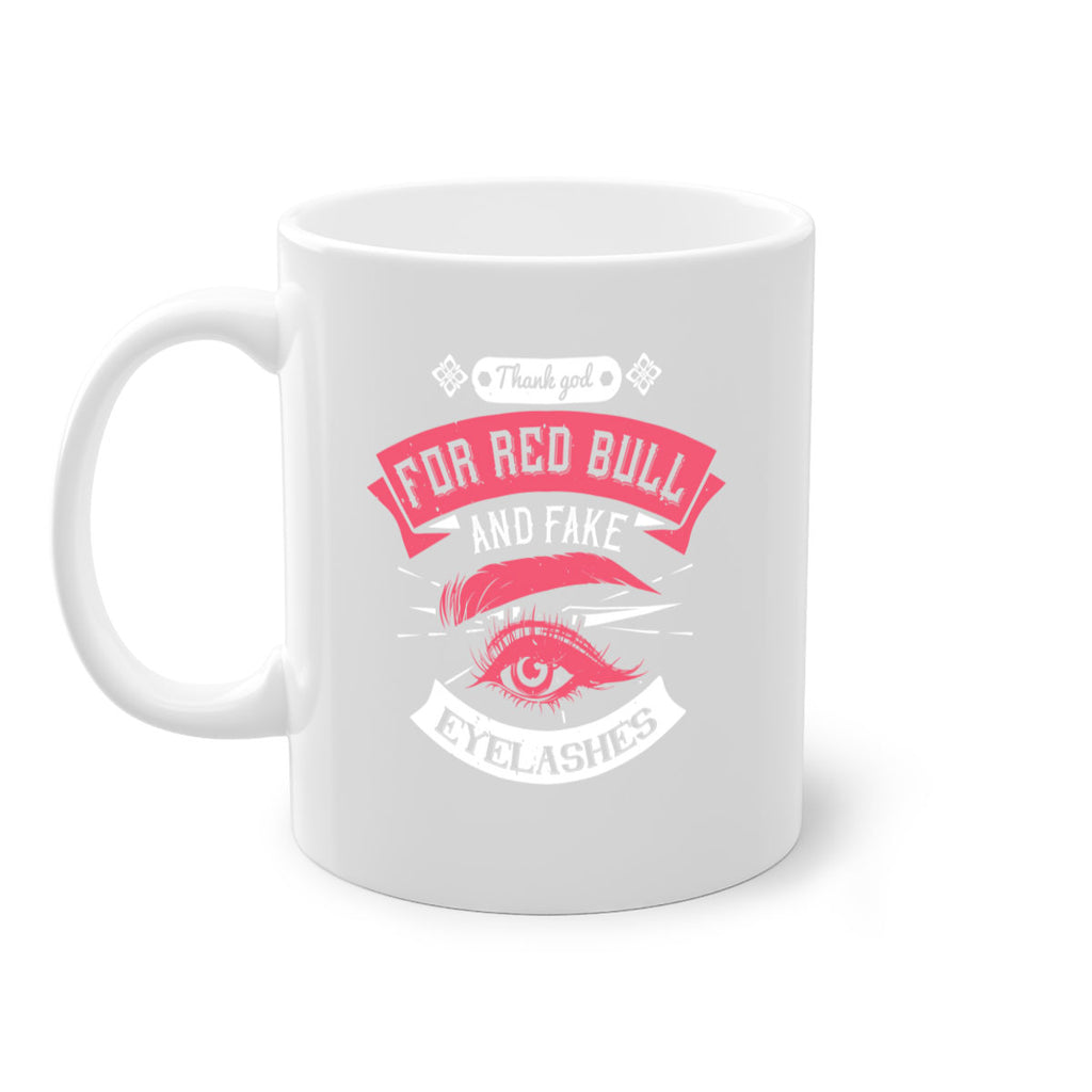 Thank god for Red Bull and fake eyelashes Style 185#- makeup-Mug / Coffee Cup