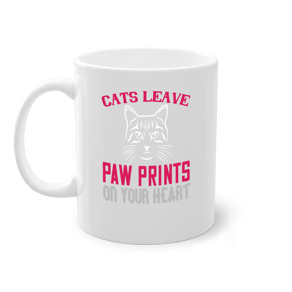 cats leave paw prints on your heart Style 39#- cat-Mug / Coffee Cup