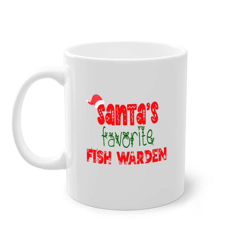 santas favorite fish warden style 825#- christmas-Mug / Coffee Cup