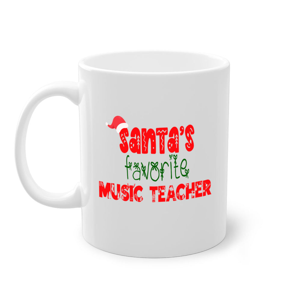 santas favorite music teacher style 968#- christmas-Mug / Coffee Cup