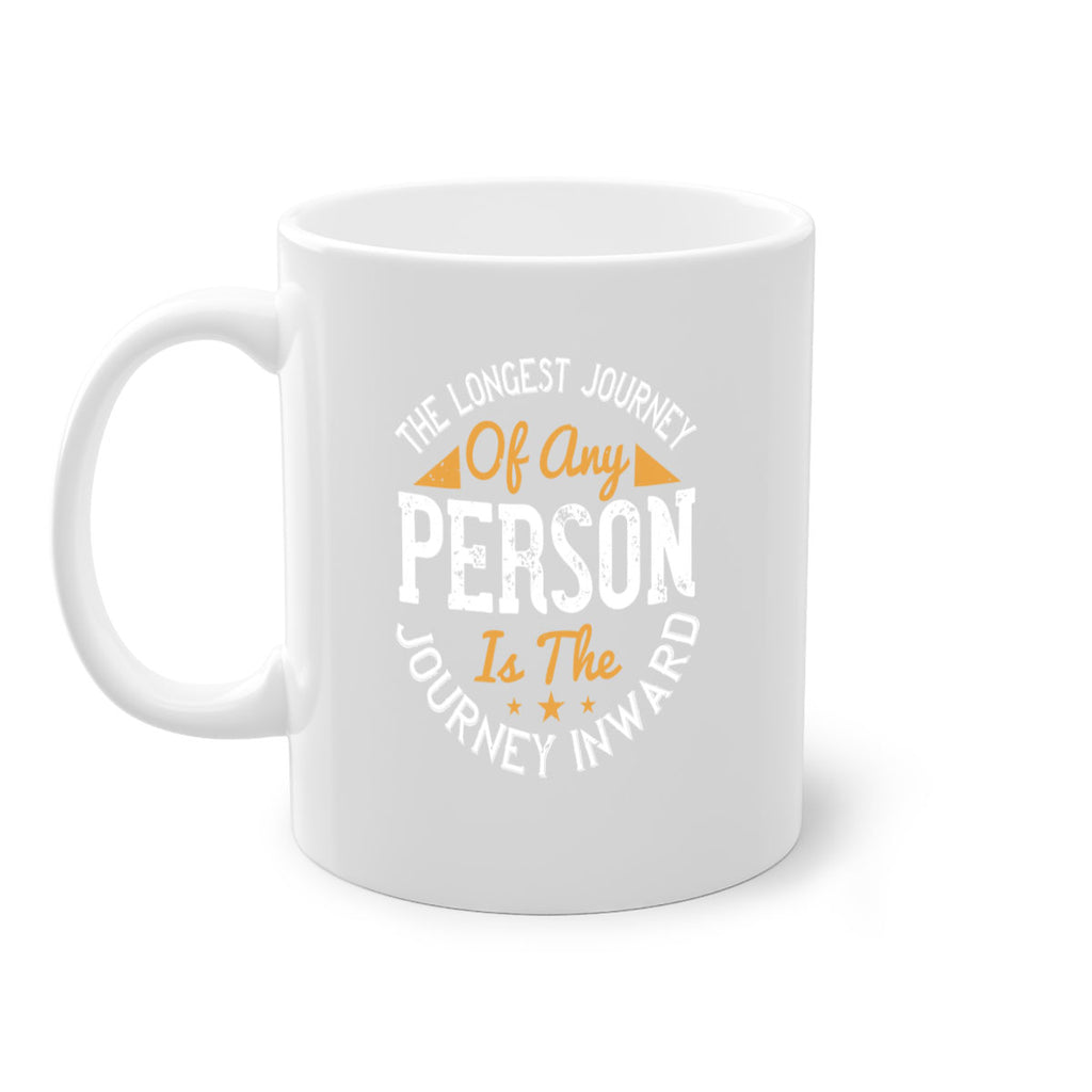the longest journey of any person is the journey inward 60#- yoga-Mug / Coffee Cup