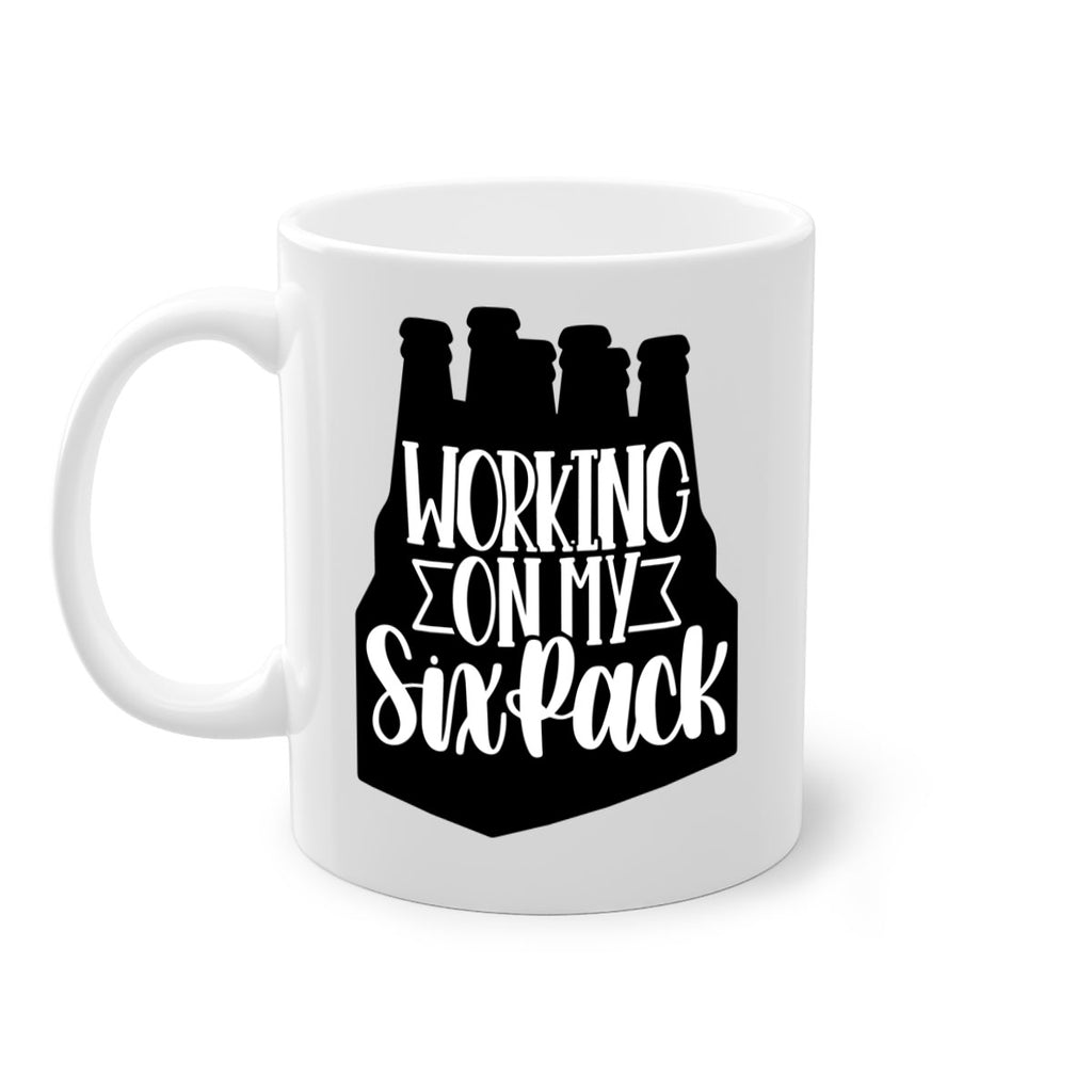 working on my six pack 13#- beer-Mug / Coffee Cup