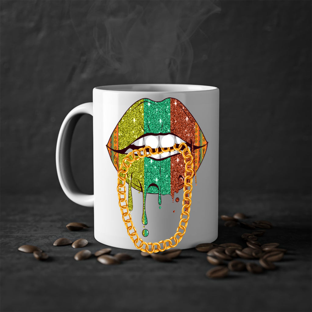 Juneteenth Women Melanin Girl Lips Png 25#- juneteenth-Mug / Coffee Cup