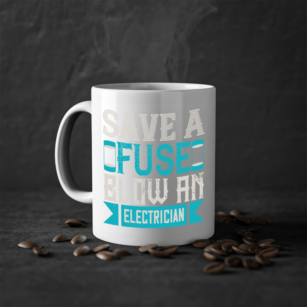 Save a fuse below an electrician Style 14#- electrician-Mug / Coffee Cup
