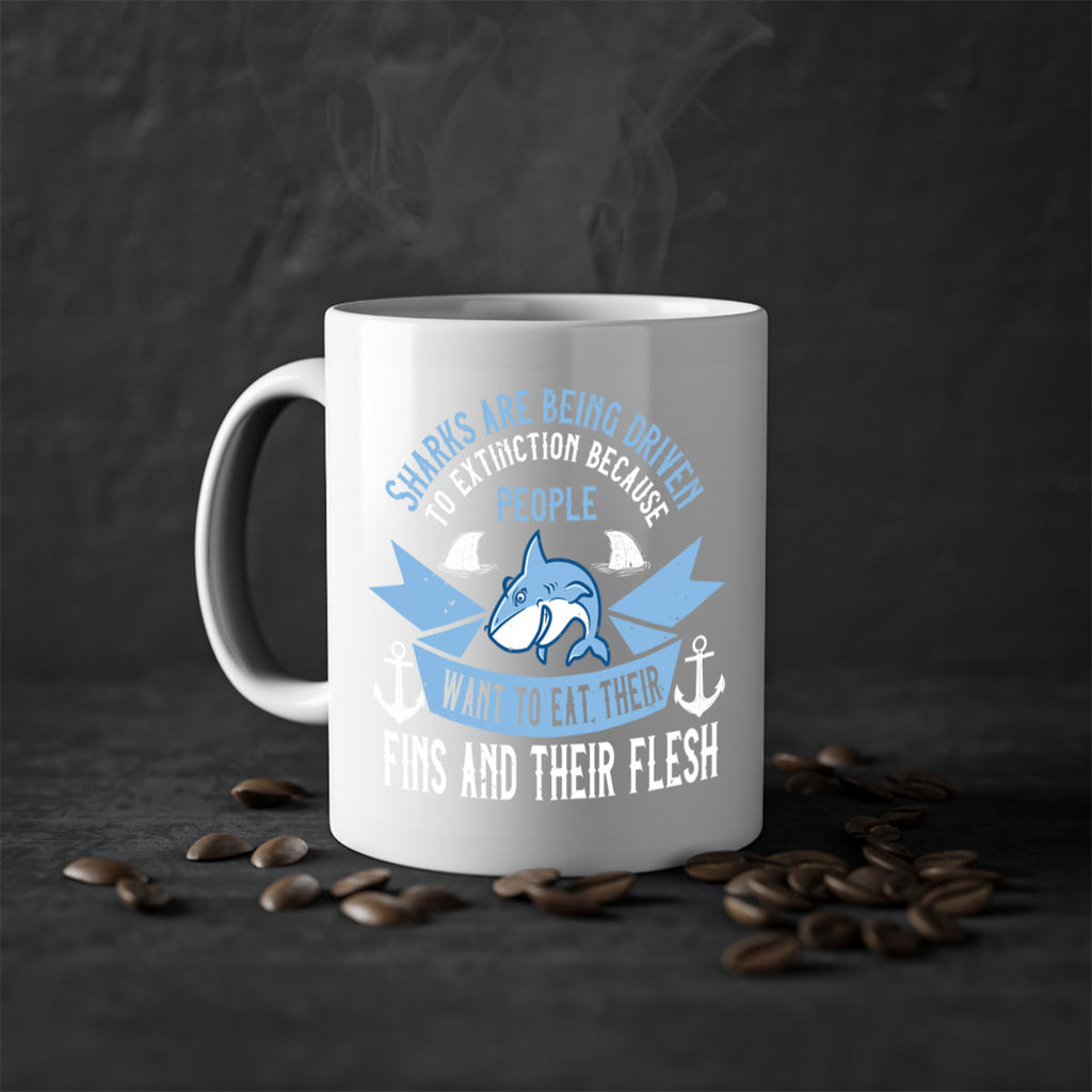 Sharks are being driven to extinction because people want to eat their Style 40#- Shark-Fish-Mug / Coffee Cup