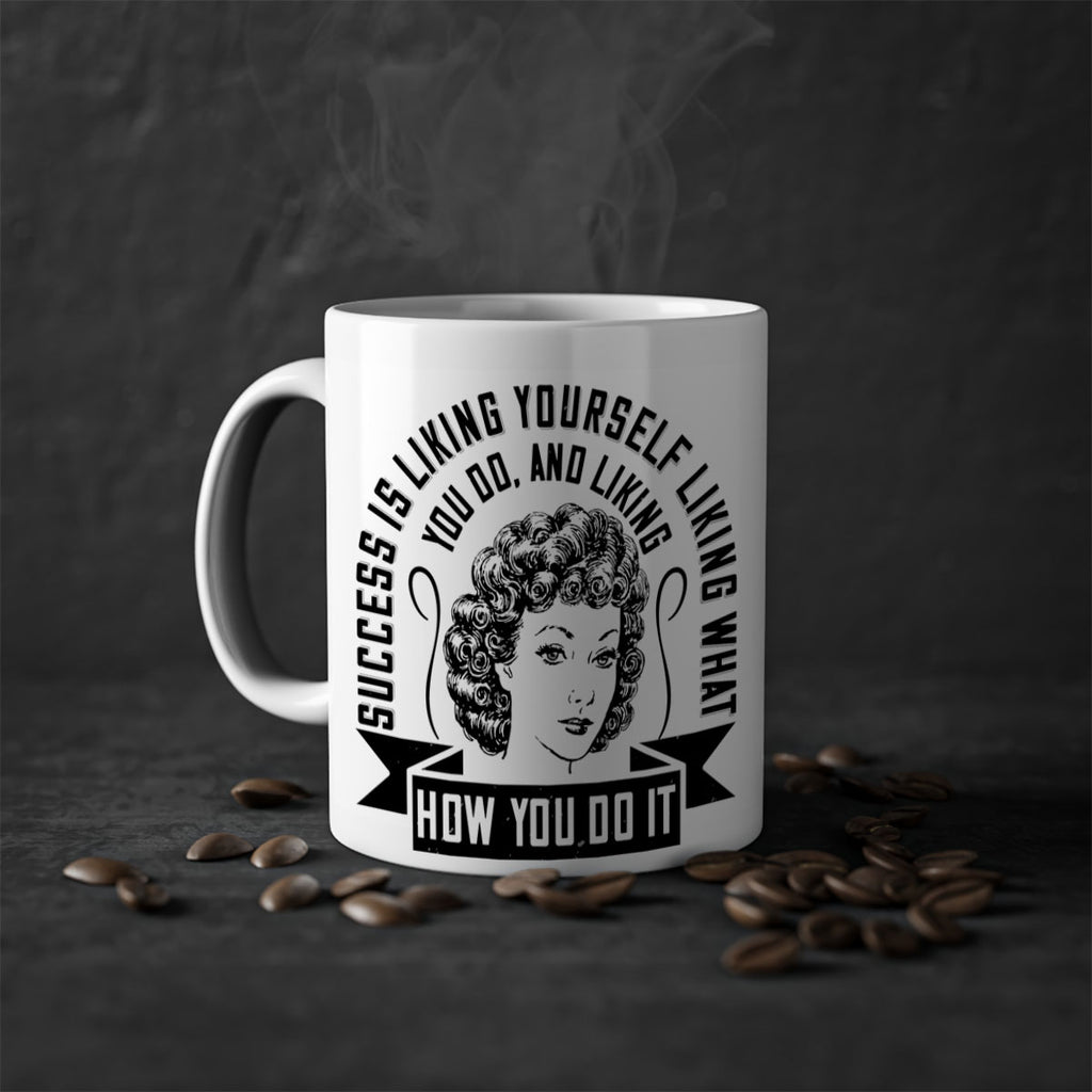 Success is liking yourself liking what you do and liking how you do it Style 16#- Afro - Black-Mug / Coffee Cup