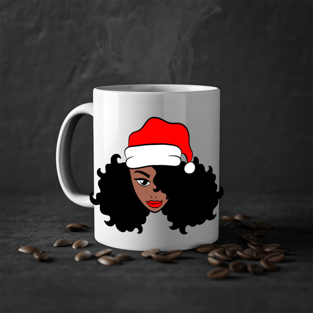 afro santa claus girl 71#- Black women - Girls-Mug / Coffee Cup