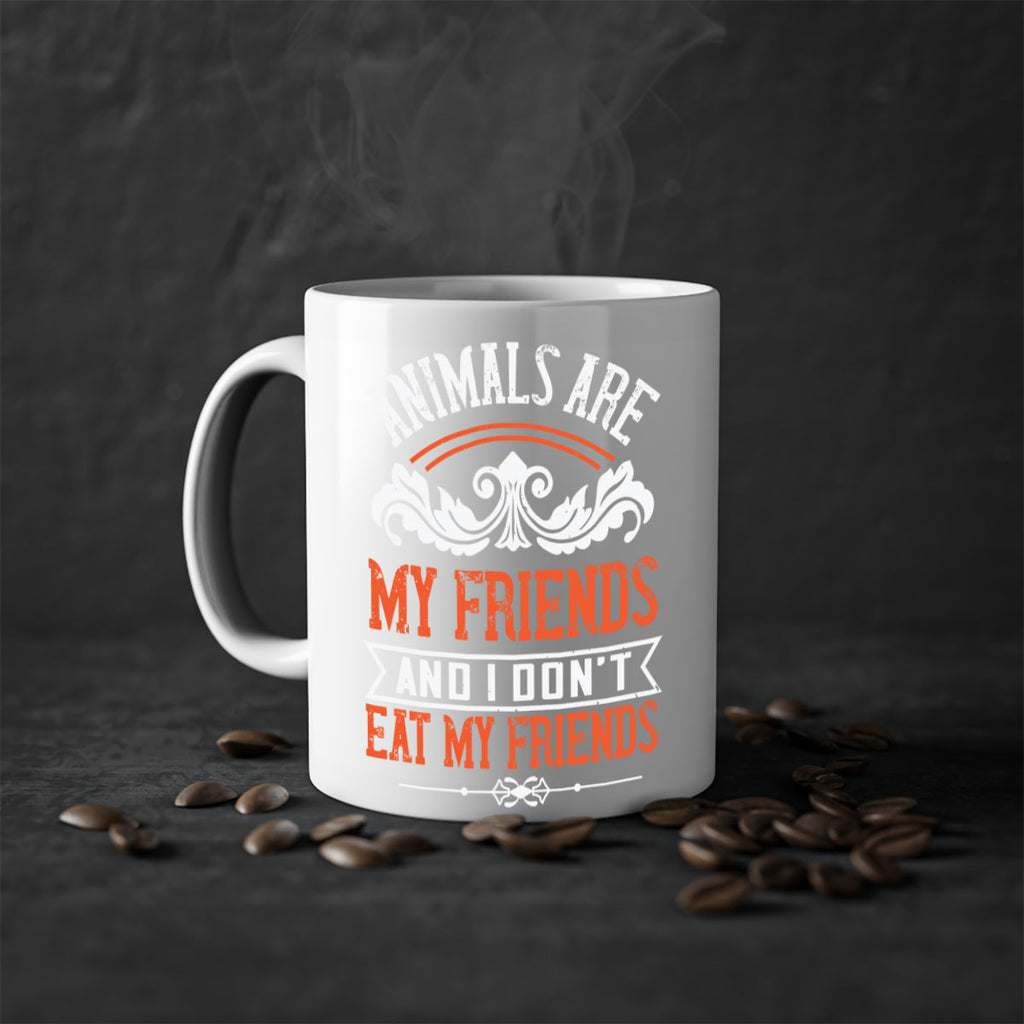 animals are my friends and i dont eat my friends 91#- vegan-Mug / Coffee Cup