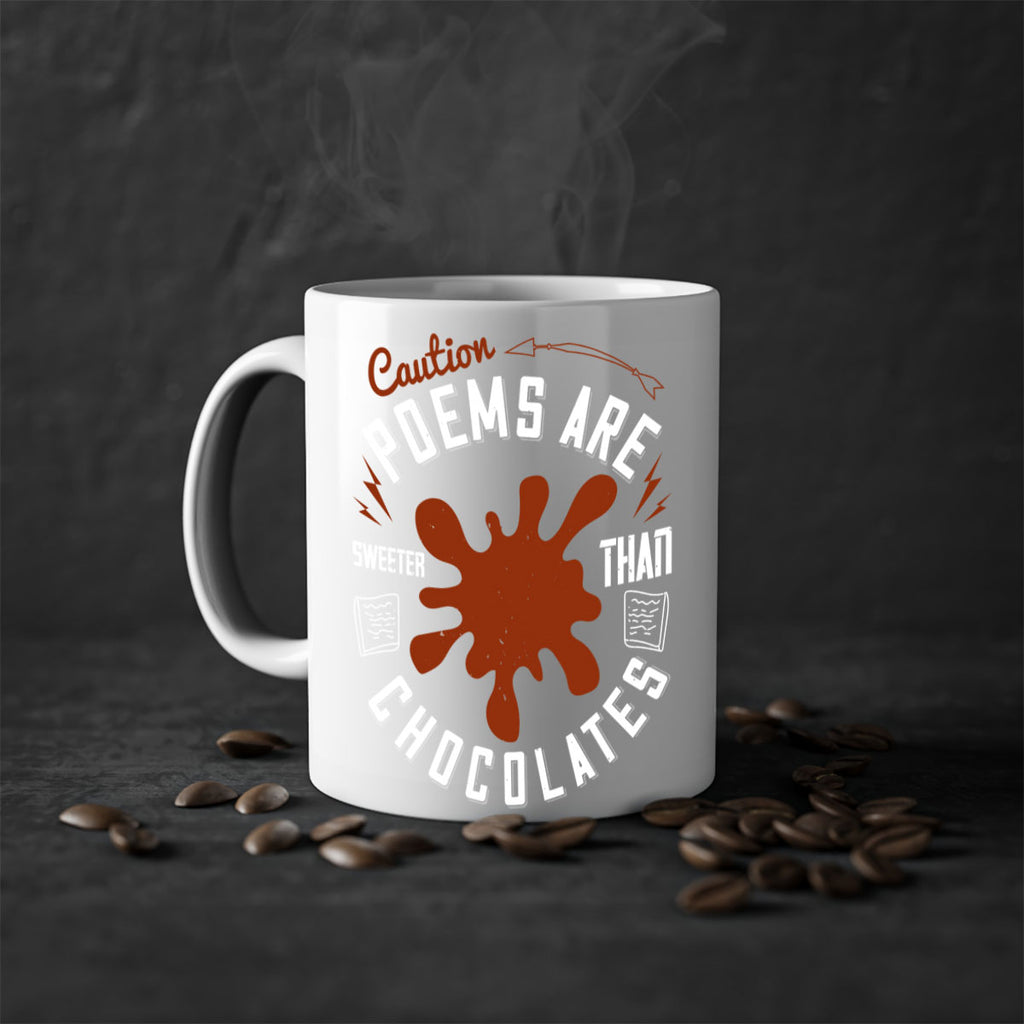 caution poems are sweeter than chocolates 2#- chocolate-Mug / Coffee Cup