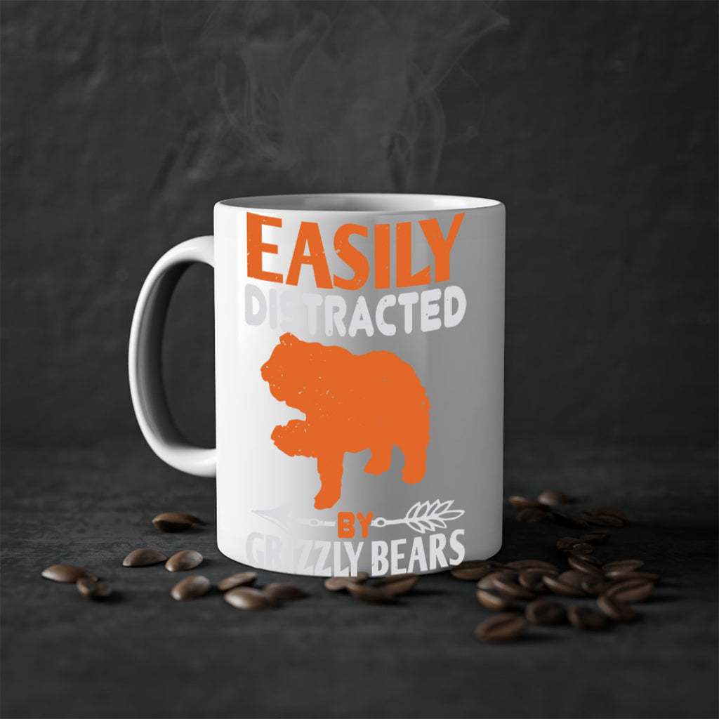 easily distracted by grizzly bears 10#- bear-Mug / Coffee Cup