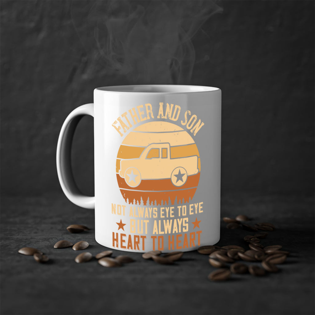 father and son not always eye to eye but always heart to heart Style 2#- truck driver-Mug / Coffee Cup