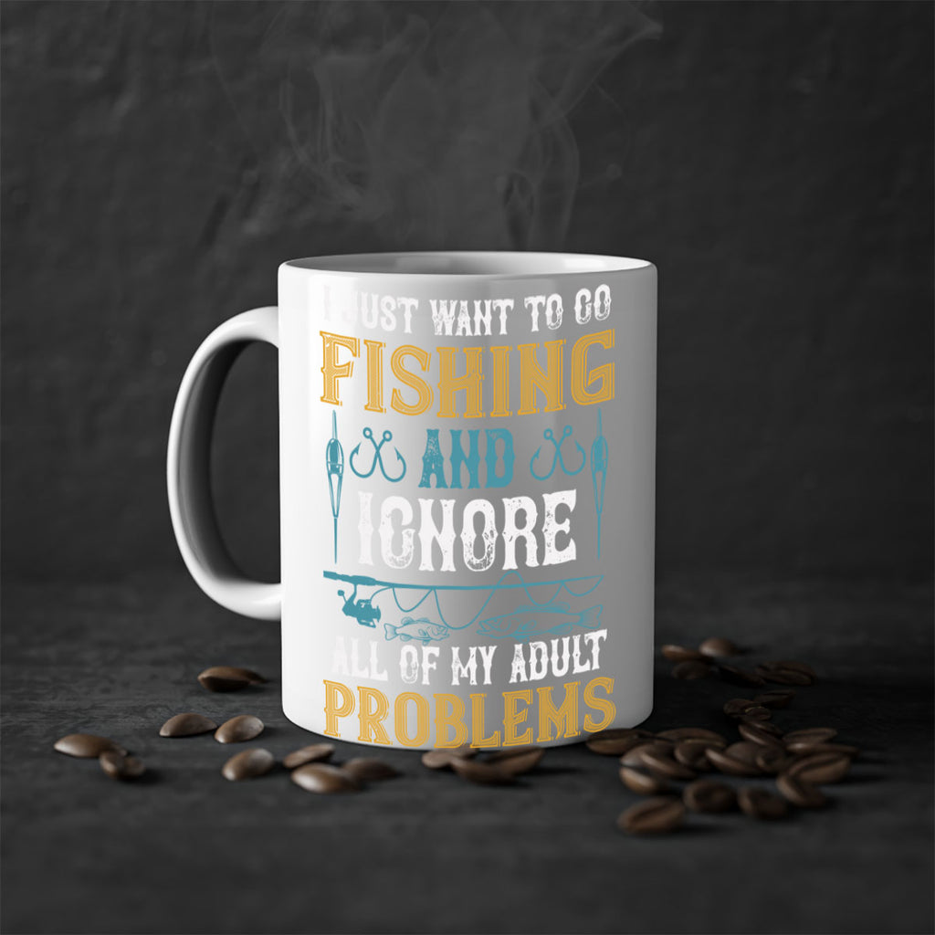 i just want to go fishing and ignore all of my adult 108#- fishing-Mug / Coffee Cup