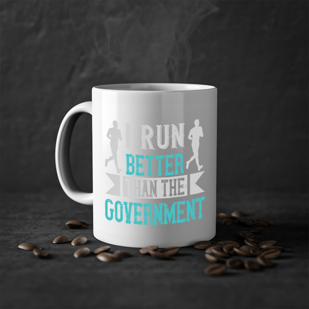 i run better than the government 39#- running-Mug / Coffee Cup