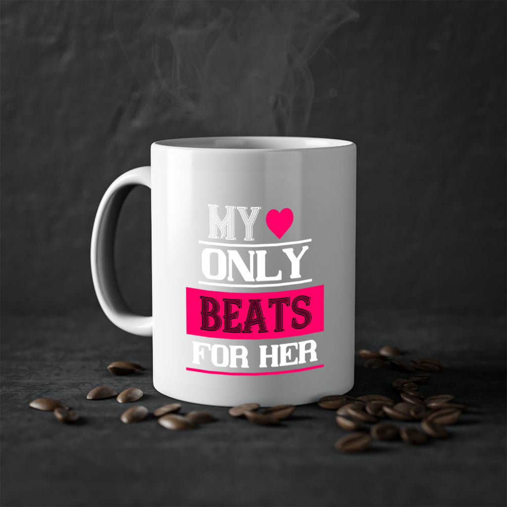 my love only beats for her 36#- valentines day-Mug / Coffee Cup
