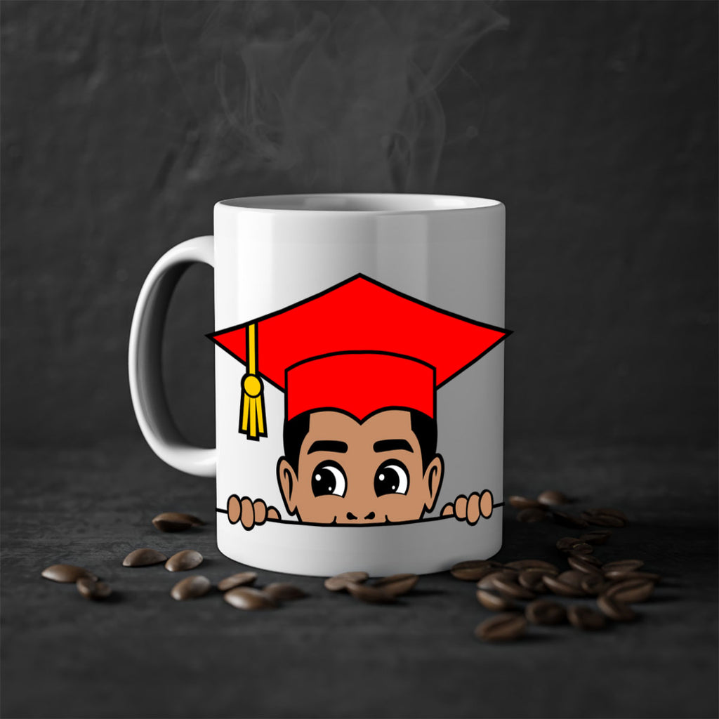 peekaboo afro puffs grad boy 20#- Black men - Boys-Mug / Coffee Cup