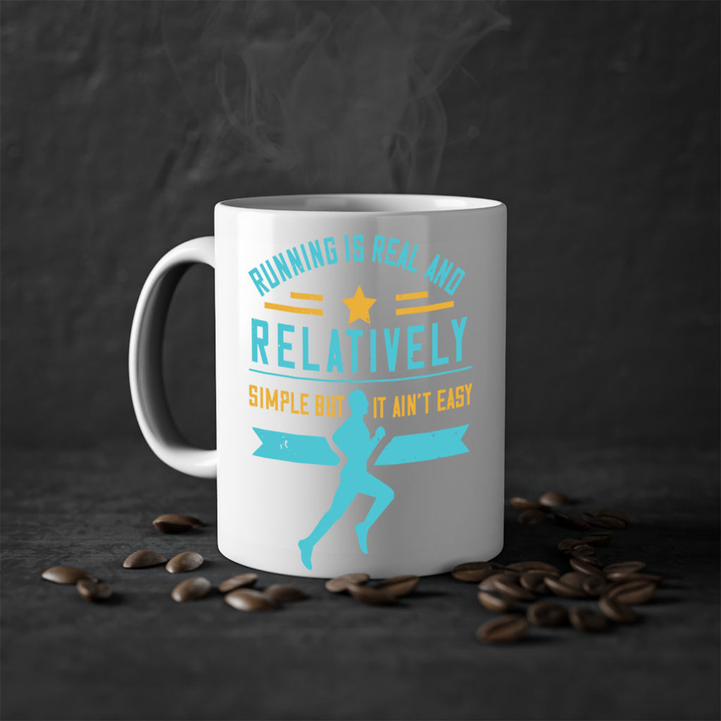 running is real and relatively simple but it ain’t easy 20#- running-Mug / Coffee Cup