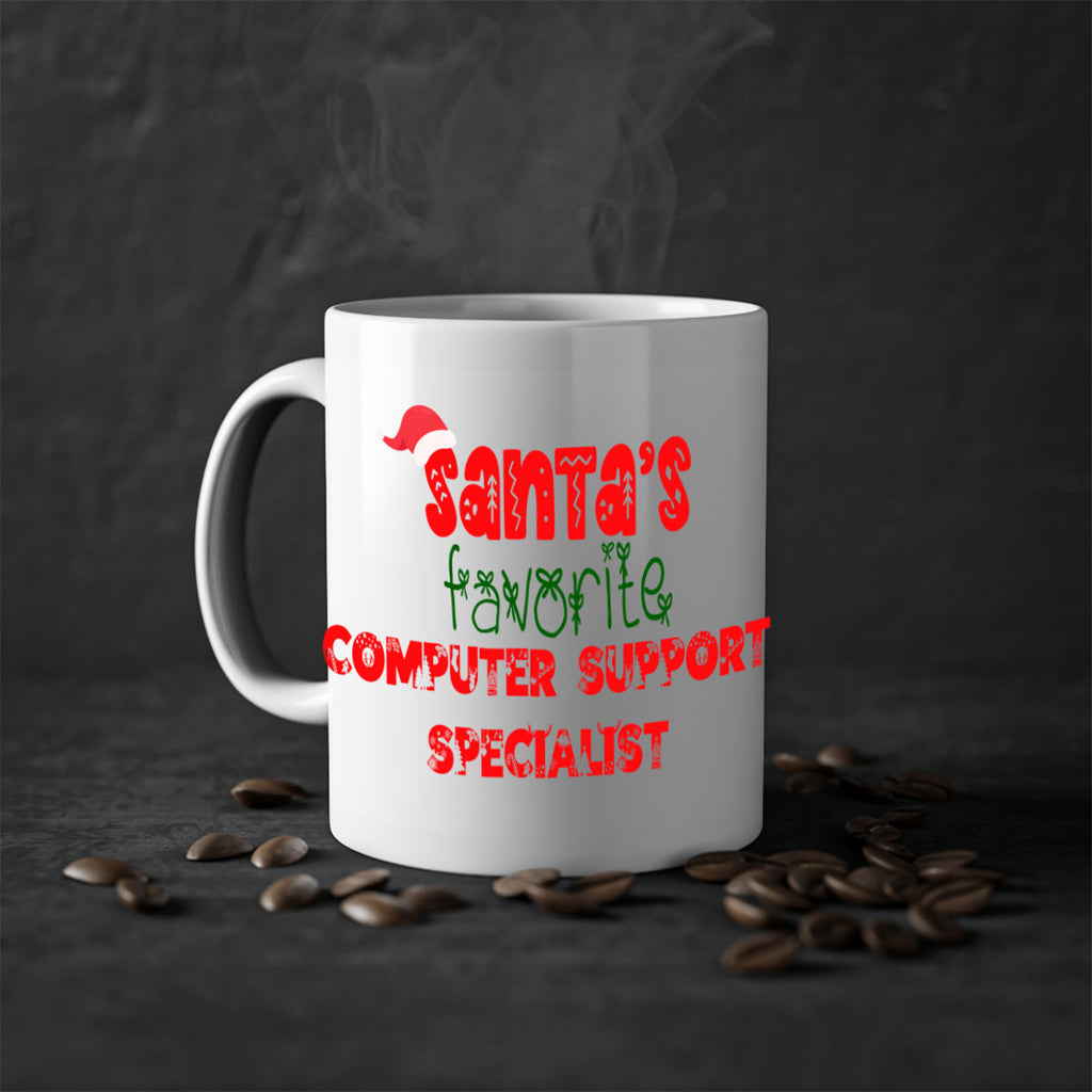 santas favorite computer support specialist style 732#- christmas-Mug / Coffee Cup