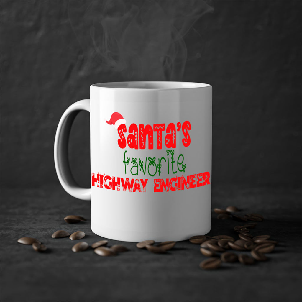 santas favorite highway engineer style 869#- christmas-Mug / Coffee Cup