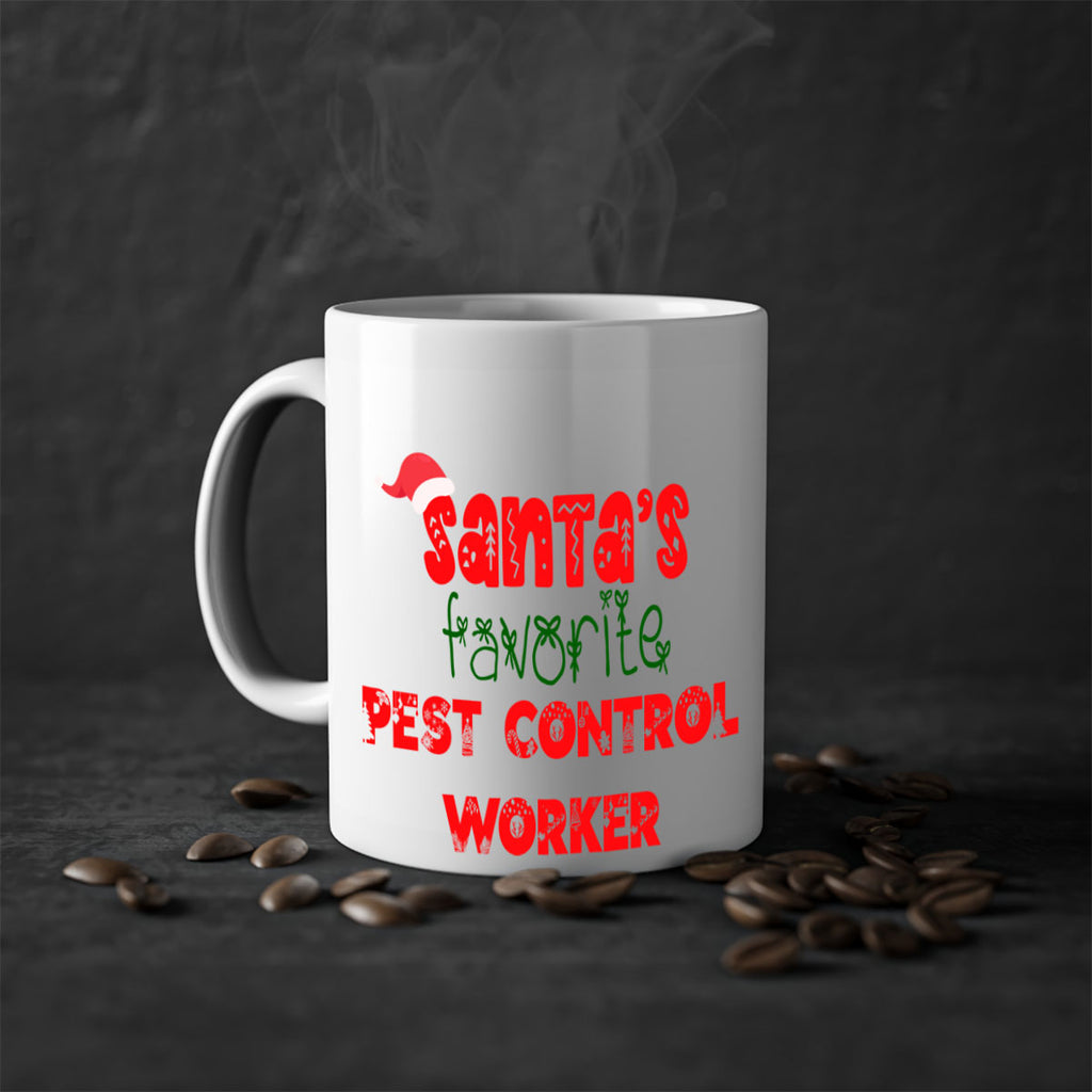 santas favorite pest control worker style 1008#- christmas-Mug / Coffee Cup