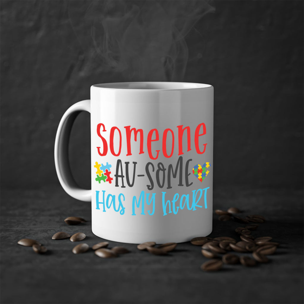 someone ausome has my heart Style 40#- autism-Mug / Coffee Cup