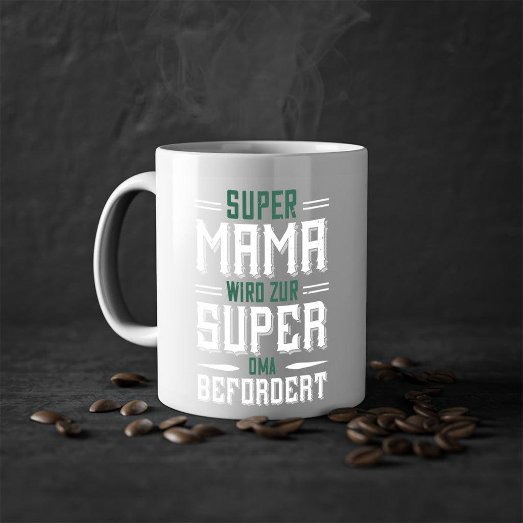super mama wird zur 9#- grandpa-Mug / Coffee Cup