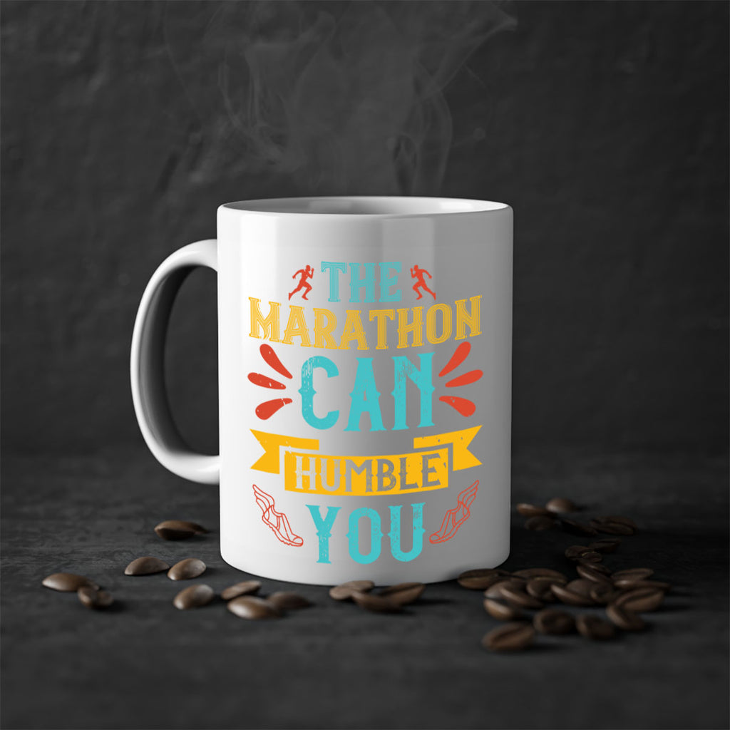 the marathon can humble you 14#- running-Mug / Coffee Cup
