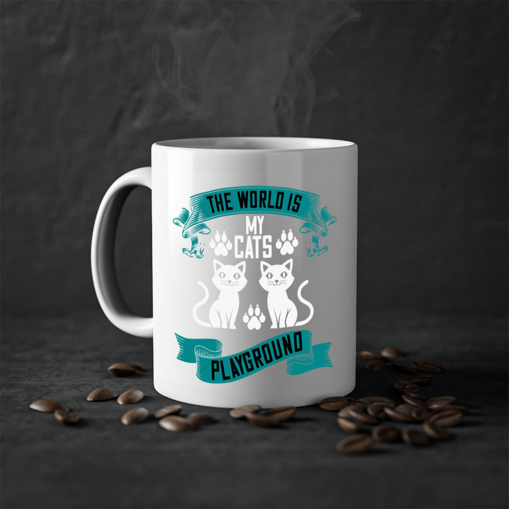 the world is my cats playground Style 119#- cat-Mug / Coffee Cup