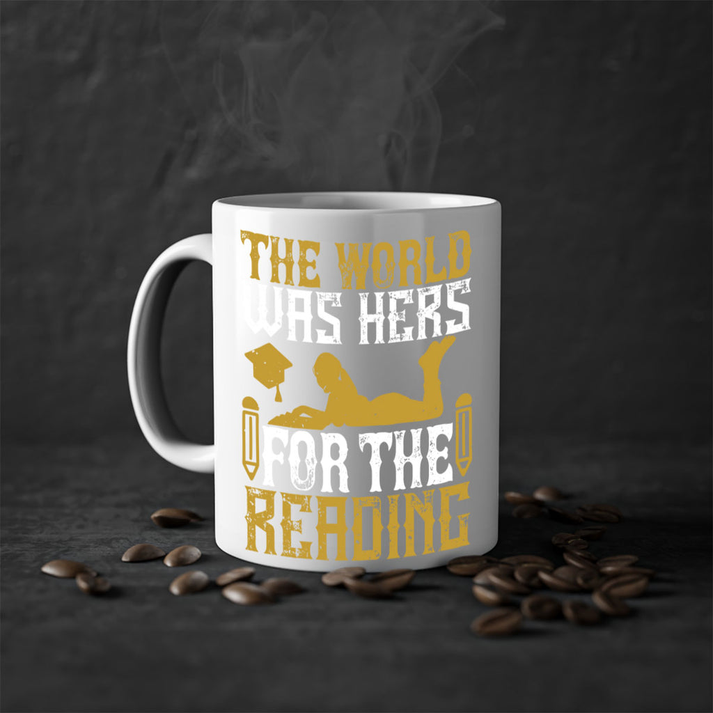 the world was hers for the reading 8#- Reading - Books-Mug / Coffee Cup