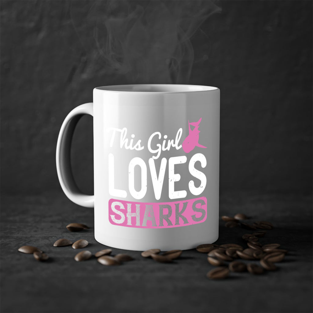 this girl loves sharks Style 12#- Shark-Fish-Mug / Coffee Cup