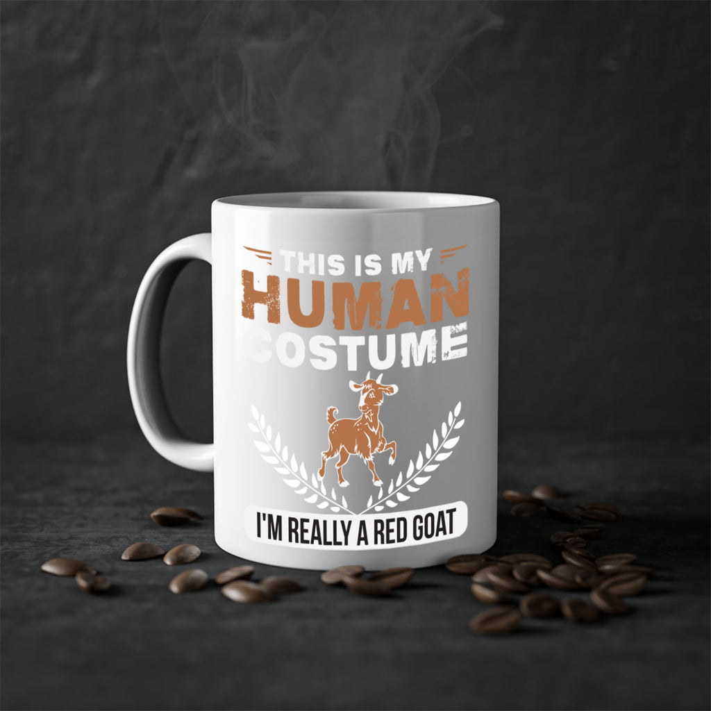 this is my human costume im really a red goat Style 1#- goat-Mug / Coffee Cup