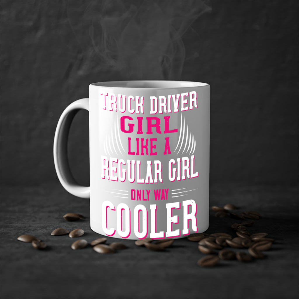 truck driver girl like a regular girl only way cooler Style 16#- truck driver-Mug / Coffee Cup
