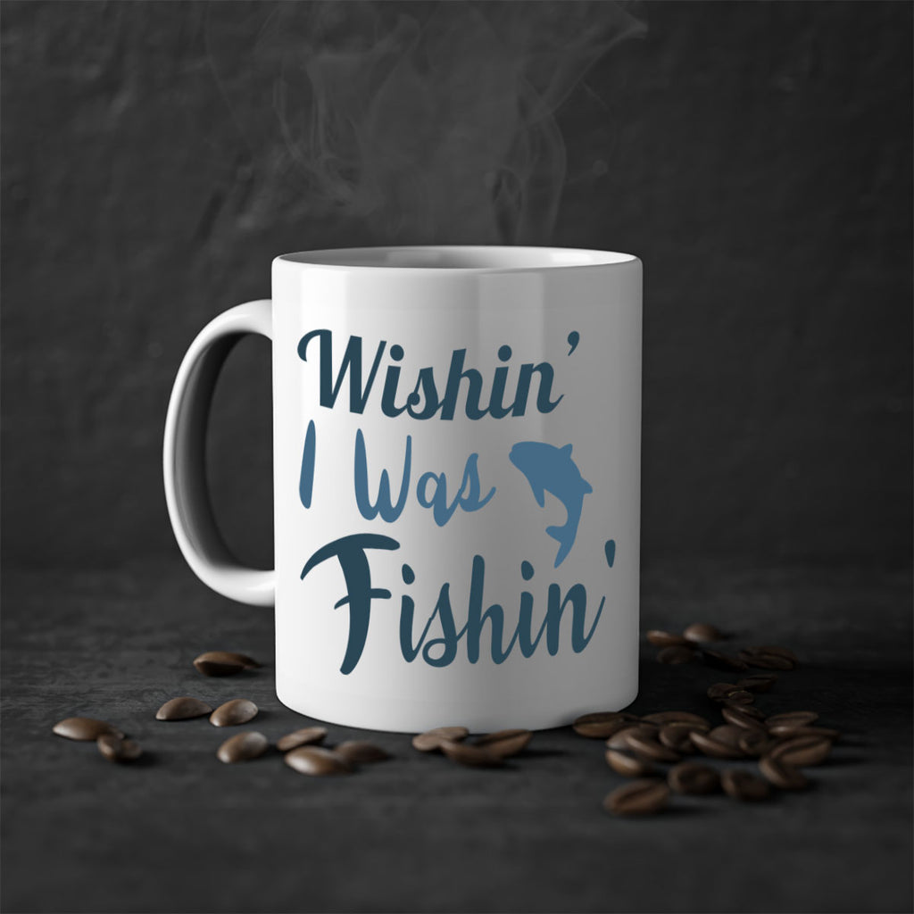wishin i was fishin 13#- fishing-Mug / Coffee Cup
