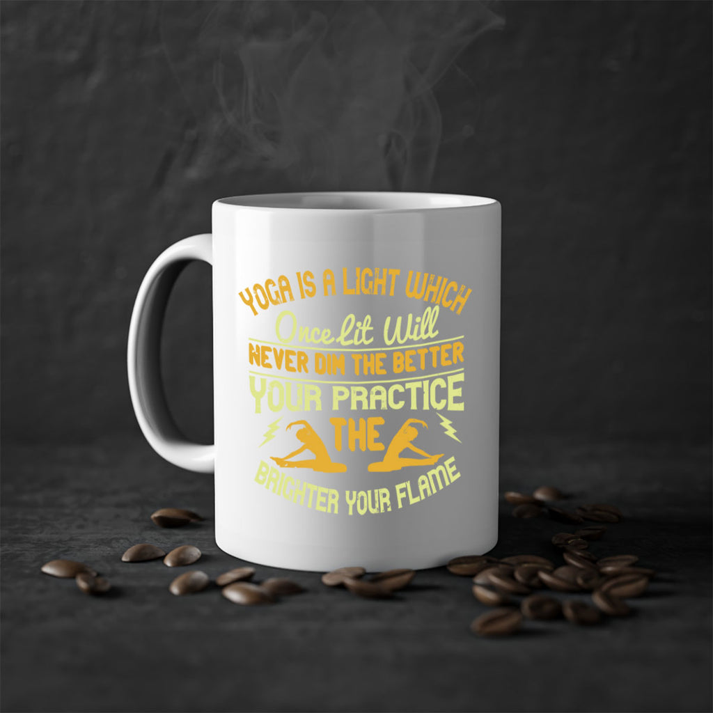 yoga is a light which once lit will never dim the better your practice the brighter your flame 26#- yoga-Mug / Coffee Cup