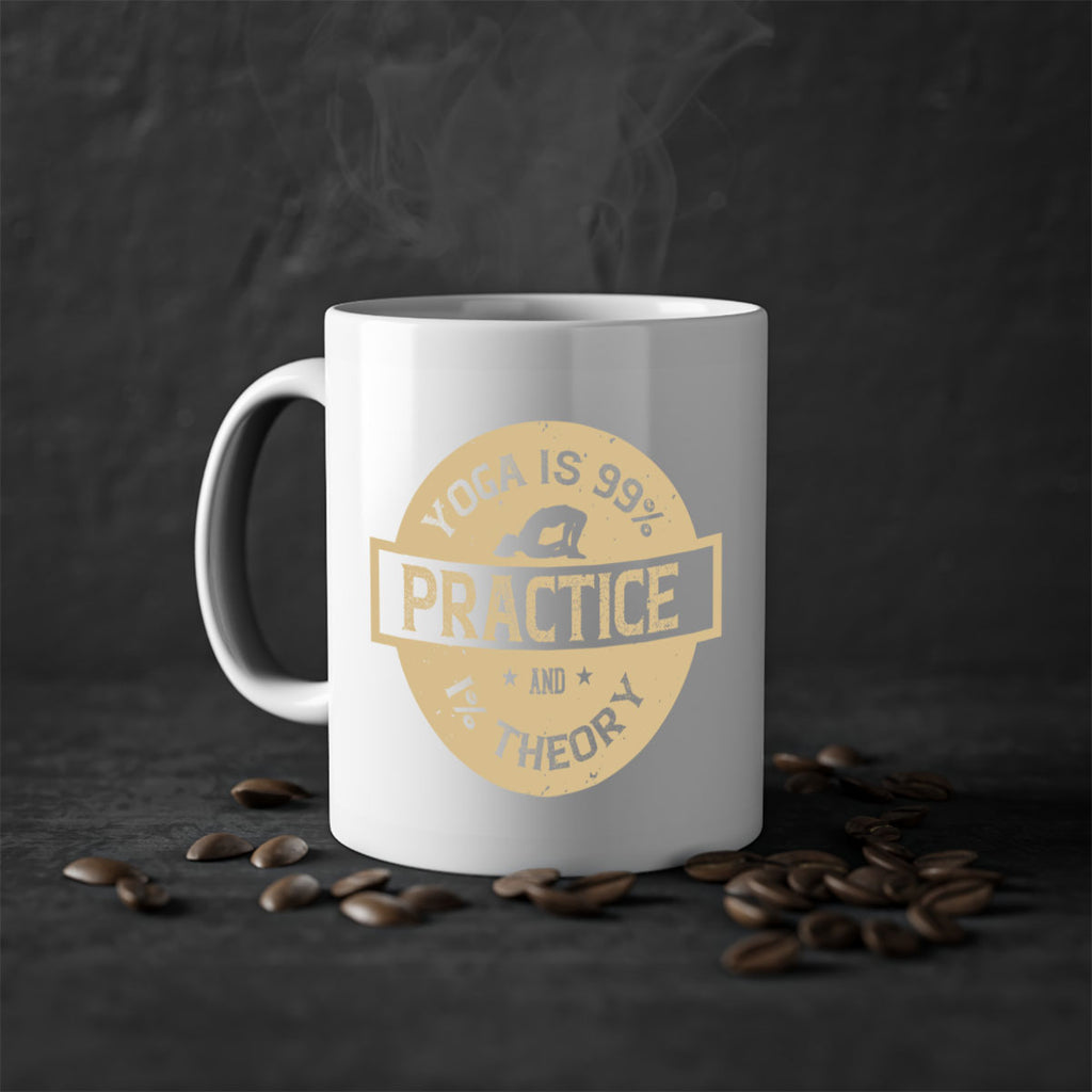 yoga is practice and theory 28#- yoga-Mug / Coffee Cup